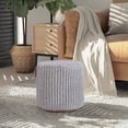 thumbnail image 2 of Loft Lyfe Ezio Fil de Coton 3-en-1 Pouf/pouf/table d'Extrémité, Gris Clair, 2 of 7