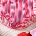 thumbnail image 5 of Tiijoy Girls Valentine's Day Romper Hearts Print Ruffle Sleeveless Bodysuit, Sizes 6-12M, 5 of 5