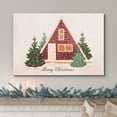 thumbnail image 2 of wall26 Canvas Print Wall Art Merry Christmas Winter Log Cabin Celebrations &amp; Holidays Decorative Illustrations Modern Art Scenic Colorful Multicolor Warm for Living Room, Bedroom, Office - 24&quo, 2 of 5