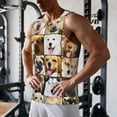 thumbnail image 5 of Pofeuu Collage of different dogs Print Men's Workout Tank Tops Sleeveless Muscle Gym Shirt Quick Dry -3X-Large, 5 of 7