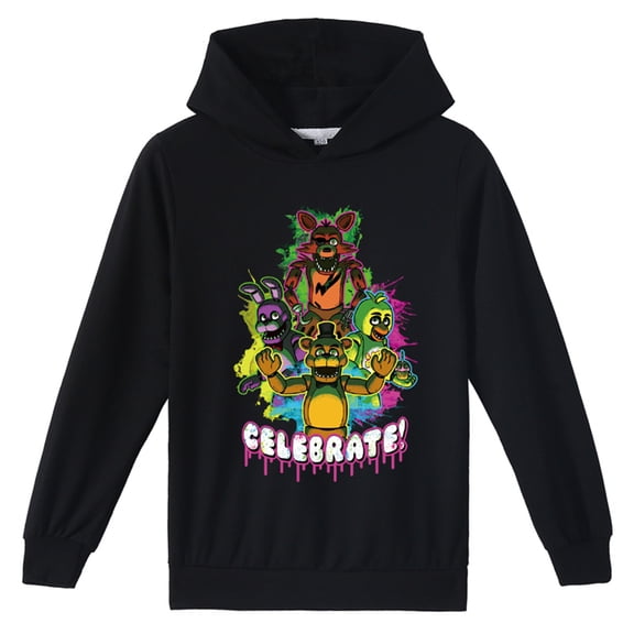 Five Nights at Freddy's Graphic Hoodies,Cotton Long Sleeve Pullover Sweatshirts with Hood for Boys Girls