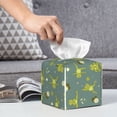 thumbnail image 6 of Sikiie Cute Yoga Frogs Leather Tissue Box Cover Square, tissue box holder, Tissue Box with Bottom Belt-5.2”x5.2”x5.2”, 6 of 7