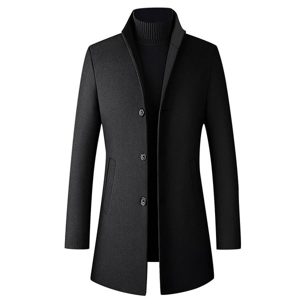 astronaut Gå igennem Plantation Guieoi Plus Size Coats Men Winter Coats Men's Single-breasted Solid Color  Fashion Suit Business Casual Suit Wool Coat - Walmart.com