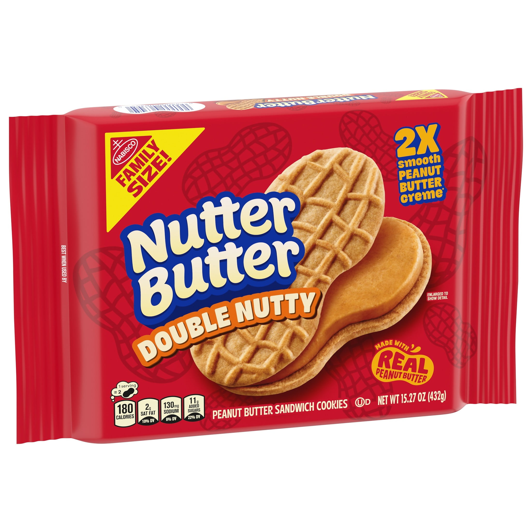 Nutter Butter Creamy Peanut Butter Sandwich Cookies in Pack