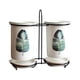 thumbnail image 5 of Jaula para palillos, soporte para utensilios de encimera, organizador de cerámica para cocina, 2 tazas, organizador de drenaje, tenedor, cuchara, Hoja de banana, 5 of 8