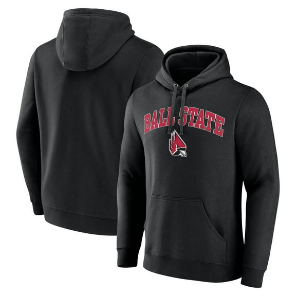 Men's Black Ball State Cardinals Campus Pullover Hoodie
