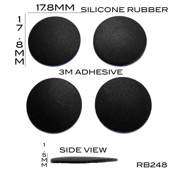 VATH Self Adhesive Silicone Rubber Feet 17.8mm(L) x 17.8mm(W) x 1.5mm(H) 4pcs [RB248]