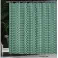 thumbnail image 4 of Ambesonne Boho Shower Curtain, Aztec Geometric Motifs, 69"Wx70"L, Dark Seafoam Yellow, 4 of 5