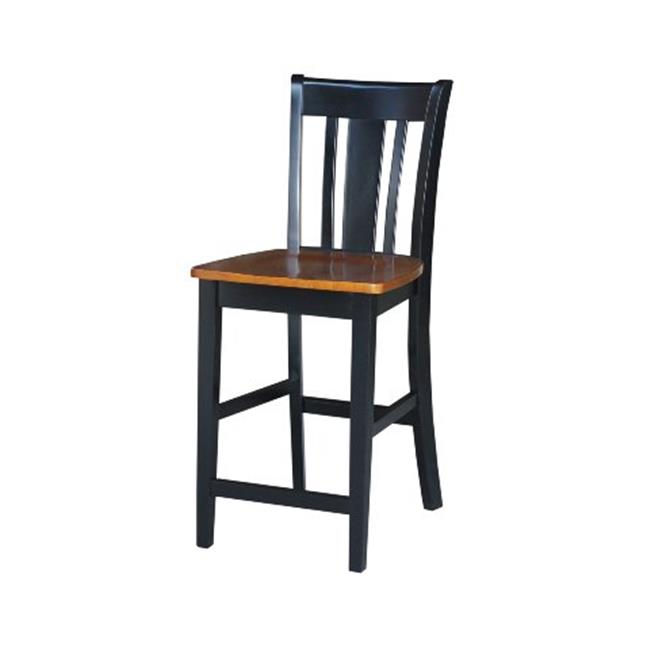 Dining Essentials Solid Wood Counter Height Stool Black Cherry