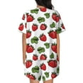 thumbnail image 3 of Xecao Hand Drawn Strawberry print Swimsuit for women, Summer-ready, sporty style.Quick-dry fabric. Many sizes & colors., 3 of 9