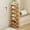 Wood Color, variant on Hurber 7-Layers Foldable Shoes Rack, Installation-Free Bamboo Shoe Shelf for Entryway, Wood Color