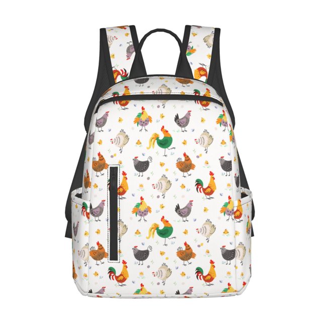 Disketp Funny Chicken Mochila Ligera e Impermeable, Mochila de Día Resistente para Viajes, Senderismo y Uso Diario para Hombre y Mujer