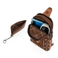 thumbnail image 6 of Wrangler Aztec Crossbody Sling Bags for Women Wallet Set,Dark Brown, 6 of 7