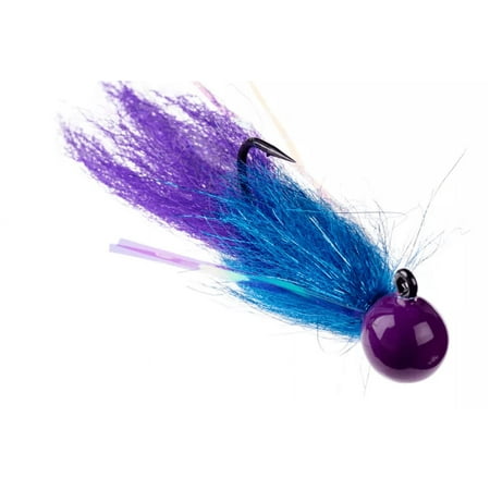 UPC: 0023534461031 | Mustad Tailout Twitcher Jig 1/2oz Purple-Anadro Blue-Mystic Purple