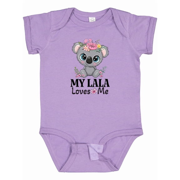 Inktastic My Lala Loves Me Granddaughter Koala Girls Baby Bodysuit