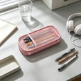 thumbnail image 5 of Clear Mesh Pencil Bag,Large Capacity Zipper Pencil Case with Elastic Band Pen Holder for Stationery Supplies Storage,Aesthetic Pencil Pouch for Teenager,Pink, 5 of 6