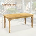 thumbnail image 3 of Gymax Patio Coffee Table w/ Solid Teak Wood Structure Slatted Tabletop for Backyard, 3 of 10