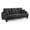Dark Gray, variant on Furniture of America Fayen Modern Small Space Chenille Fabric Sofa with Pillow and USB Port, Black