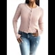 thumbnail image 2 of Suéter Tipo Cárdigan de Cuello Redondo Ajustado para Mujer, con Botones y Prenda Básica de Punto Albaricoque S, 2 of 9