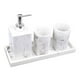 thumbnail image 1 of Juego de accesorios de baño, kit de baño de taza de cepillo de de botella dispensadora para baño, 1 of 3