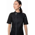 thumbnail image 3 of Chef Works Varkala Women's Chef Coat, Cool Vent Zippered Chef Jacket with Pockets, Black, Medium, 3 of 5