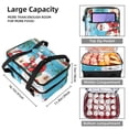 thumbnail image 3 of Santa Claus Double Layered Insulated Lunch Bag with Two Compartments - Large Capacity Refrigerated Meal Bag for Hand Carry - 7.1x11.4x16.1 Inches, 3 of 6