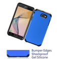 thumbnail image 1 of for 5.5" Samsung Galaxy J7 V J727V J7 PERX J727P Case Phone Case Shock Cushion Edges Hybrid Hard Back Slim Bumper Cover Blue, 1 of 4