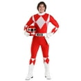 thumbnail image 2 of FUN Power Red Rangers Fancy-Dress Costume with Helmet and Accessories for Adults, Unisex, Size M, 2 of 11