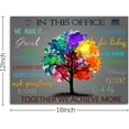 thumbnail image 2 of The Office Wall Art Positive Affirmations Quotes Wall Décor Colorful Tree Canvas Picture Aesthetic Room Framed Artwork for Home Office Bedroom School Classroom Consulte Decoration 12x16 Inch, 2 of 6