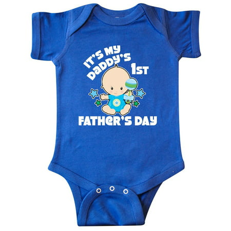 Its My Daddys 1st Fathers Day with Baby and Stars Infant Creeper