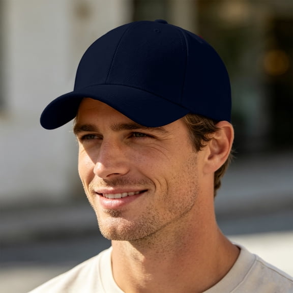 Lumtrix Mens and Womens 6 Panel Baseball Caps Breathable Mesh Hat for Workout, Running, Gym Navy One Size