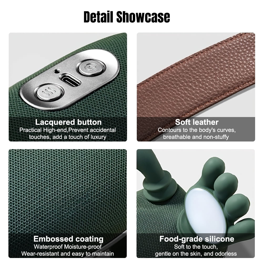 Shoulder and Neck Massager, Welan Neck Massager with Fingers, 4D Kneading Massage(Green)