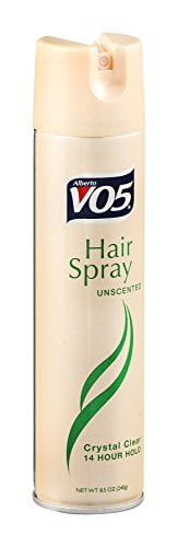 6 Pack Alberto VO5 Hair Spray Unscented Crystal Clear 14 Hour Hold 8.5 ...