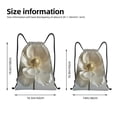 thumbnail image 2 of Saiise Elegant Ivory Flower Pattern Sports Drawstring Backpack - String Swim Gym Bag with Wet Proof Pocket for Women&Men-Small, 2 of 6