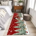 thumbnail image 4 of Runner Rugs 2x6 Ft, Red Christmas Non Slip Area Rugs for Kitchen Bedroom Entryway, Snowman Snowflake Xmas Tree Gifts Elk Winter Washable Carpet Runner Rug Floor Mats for Bedroom Home Decor, 4 of 9
