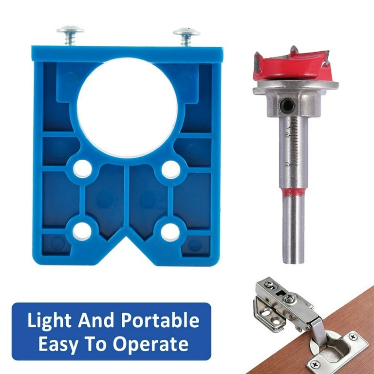 35mm Drilling Door Locator Concealed Hinge Jig Drill Guide Boring Hole Drill Guide for Cabinet Hinges and Mounting Plates Woodworking DIY Tools