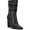 Black, variant on Nine West Womens Faux Leather Embossed Ankle Boots