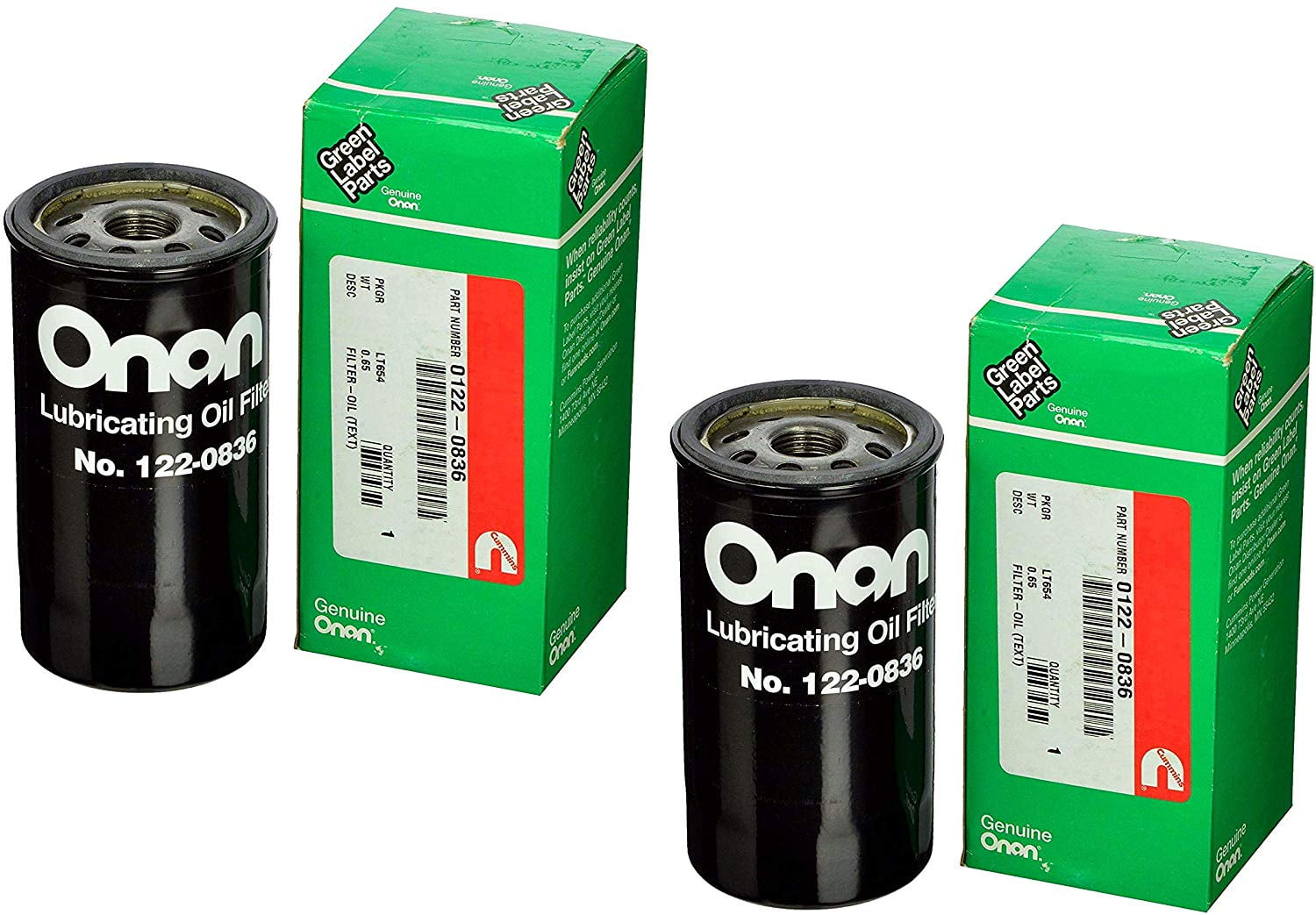 (2 PACK) Cummins Onan Oil Filter (1220836)