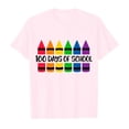 thumbnail image 4 of Kids 100 Days of School Shirt Kids Funny Print Crewneck Short Sleeve Girls Shirts School Days Shirt for Kids Boys Girls 4T, 4 of 4