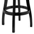 thumbnail image 2 of Armen Living Raleigh 30" Bar Height Swivel Barstool in Black Finish and Gray Faux Leather, 2 of 2