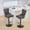 Black, variant on Furvclv Swivel Bar Stools Set Of 2, PU Leather Upholstered Barstools Counter Chairs With Tufted Backrest, 26-33 Inch Height Adjustable Seat For Kitchen Island