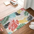 thumbnail image 5 of Leaf Bath Mat Colorful Bathroom Rugs Tropical Bath Rugs Super Soft Palm Leaves Bath Rugs Non-Slip Rugs 16"x24", 5 of 8