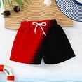 thumbnail image 5 of LIBRCLO Teens Swim Trunks Boys Quick Dry Shorts Boys Swim Trunks Summer Hawaiian Beach Board Shorts Swimwear Patchwork Color Bathing Suits Size 14-15Years Red, 5 of 9