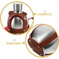 thumbnail image 3 of Gourde en Acier Inoxydable avec Manchon en PU pour Activités Extérieures Argent 500ml, 3 of 8
