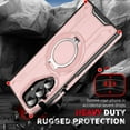 thumbnail image 2 of Designed for Samsung Galaxy Z Fold 7 Magnetic Hard Case, Compatible with Magsafe, Rugged 360 Rotating Ring Kickstand Heavy Duty Shockproof Protection Phone Case for Samsung Galaxy Z Fold 7, Pink, 2 of 8