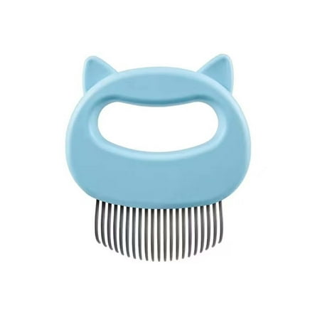 WM's Paw The Original Pet Hair Removal Massaging Shell Comb,Soft Deshedding Brush for Long and Short Hair Cat Dog Puppy Bunny,Grooming and Shedding Matted Fur Remover Dematting tool,(Mint).