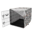thumbnail image 3 of Indie Dog Crate Cover, Hipster Fashion Themed Pattern Clothing Accessories and Sketchy Art, Easy to Use Pet Kennel Cover for Medium Large Dogs, 35" x 23" x 27", Seafoam Orange Black, by Ambesonne, 3 of 6