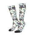 thumbnail image 2 of Bingfone Compression Socks For Women And Men Long Socks For Running Athletic Cycling Nurse-Dinosaur On Excavator2, 2 of 9