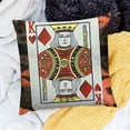 thumbnail image 2 of BANET Throw Pillow , Design Gambling Game Poker , Decorative Pillow Case, Vermilion Yellow 20x20in, 2 of 5