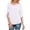 White, variant on Womens Shirts Women Long Sleeve Tops Women Loose Half Split Sleeves Double Layer Top Chiffon Crew Neck Shirt Flowy Shirt